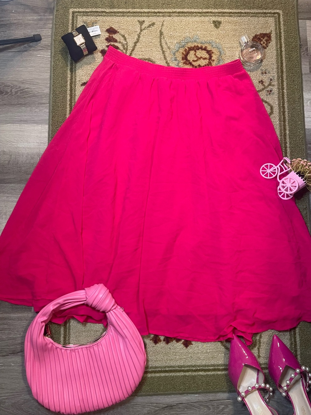 a new day Bright Pink Circle Skirt